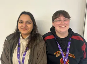 Social work placement students Ashter and Erika