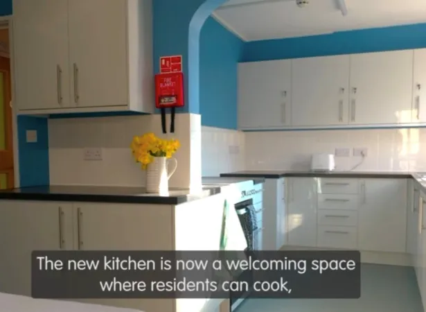 The kitchen has been transformed thanks to funding from B&Q Foundation