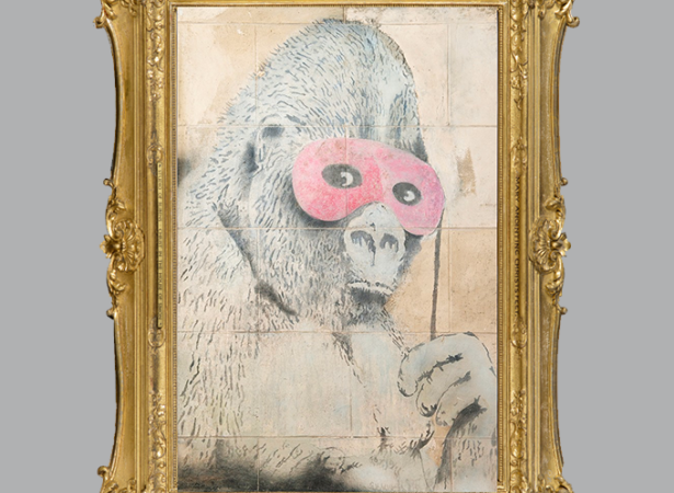 Gorilla in a Pink Mask